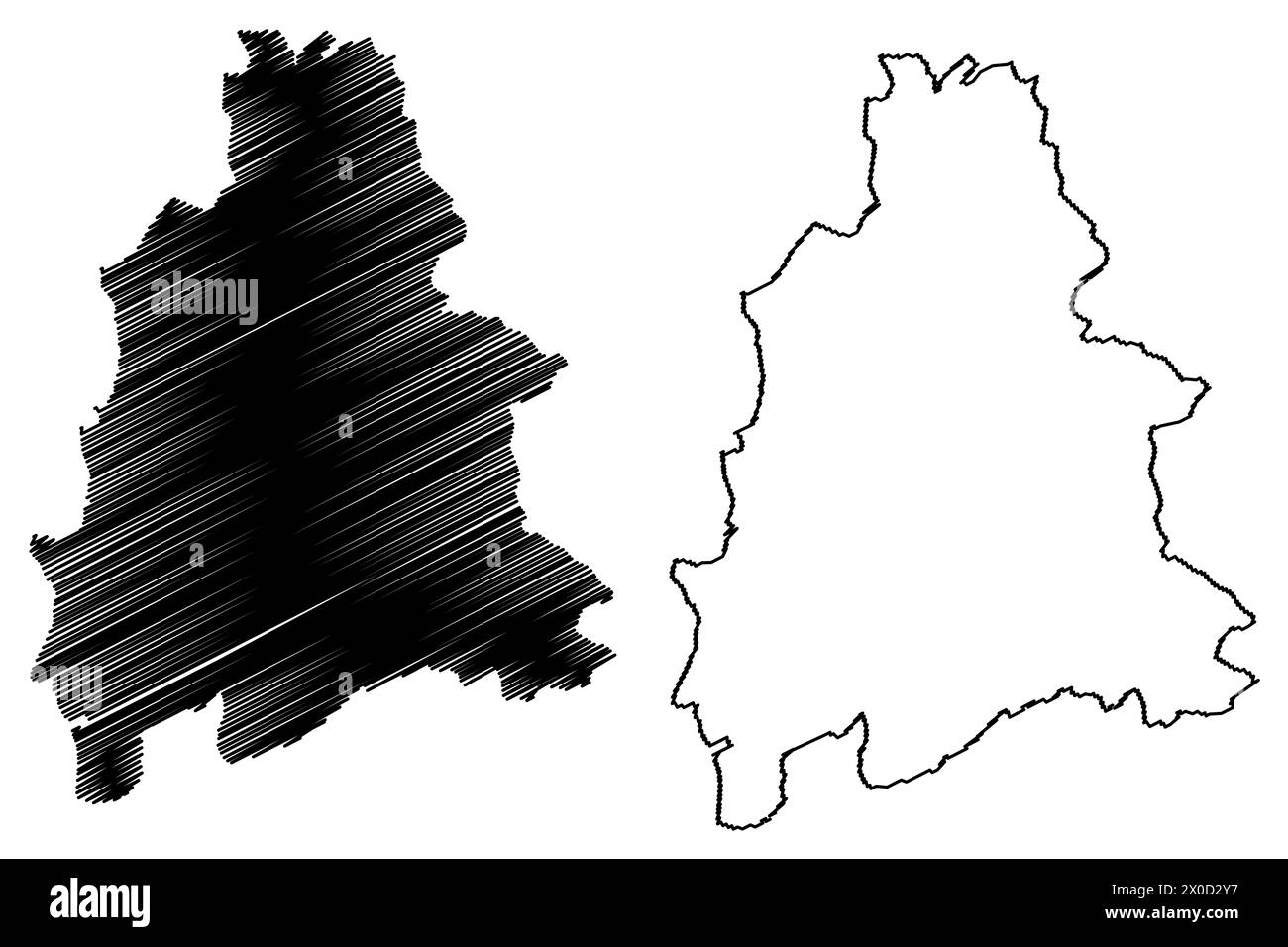 Obersimmental-Saanen District (Suisse, Confédération suisse, canton de Berne ou Berne) illustration vectorielle de carte, croquis de griffonnage Verwaltungskreis OB Illustration de Vecteur