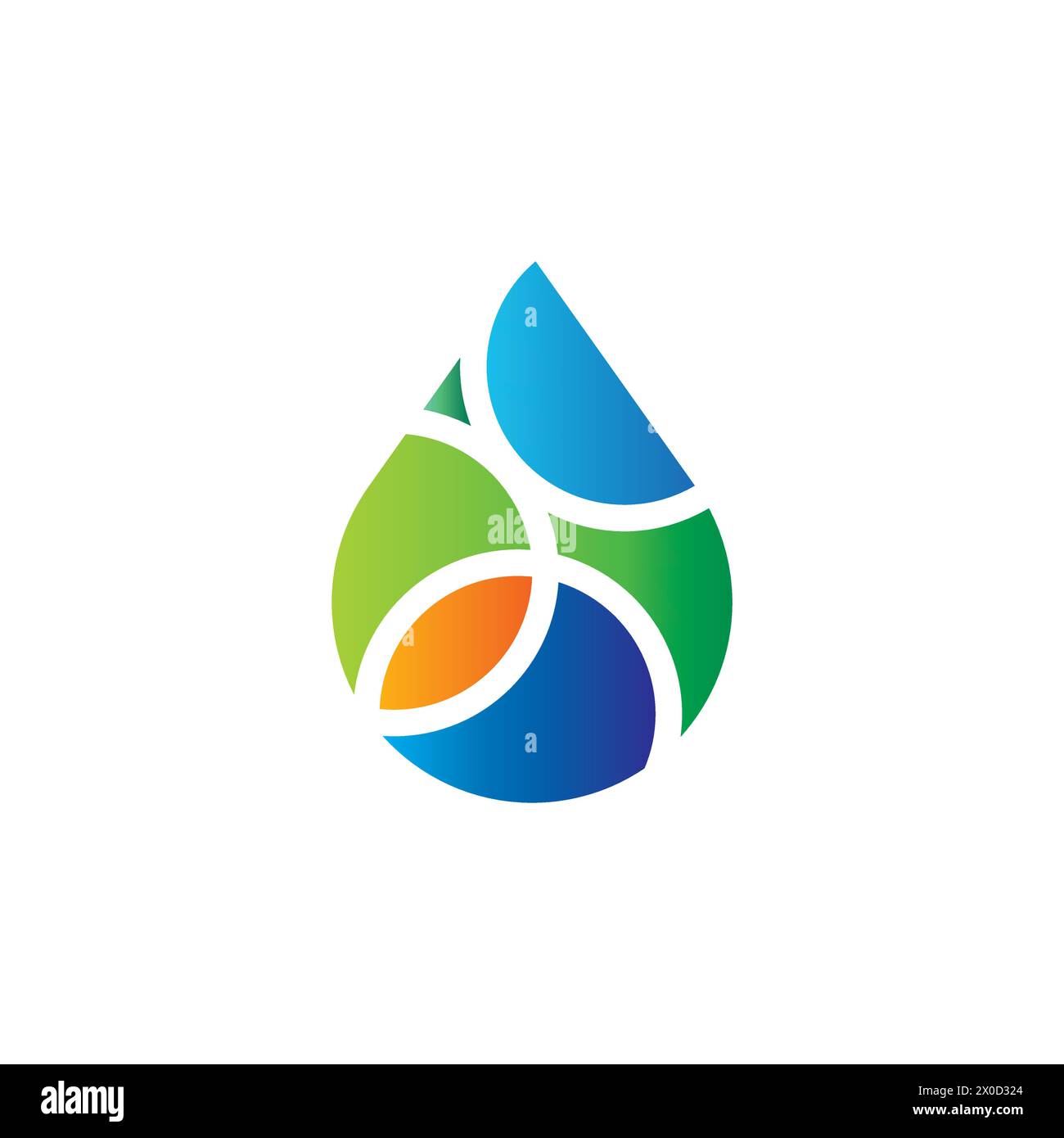Logo abstrait de l'eau, logo simple de l'eau, logo goutte d'eau. icône eau Illustration de Vecteur