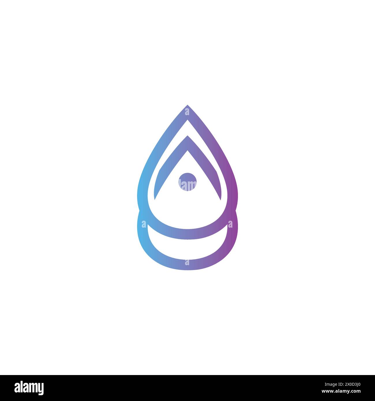 Logo Drop Water Line. logo de ligne d'eau Illustration de Vecteur