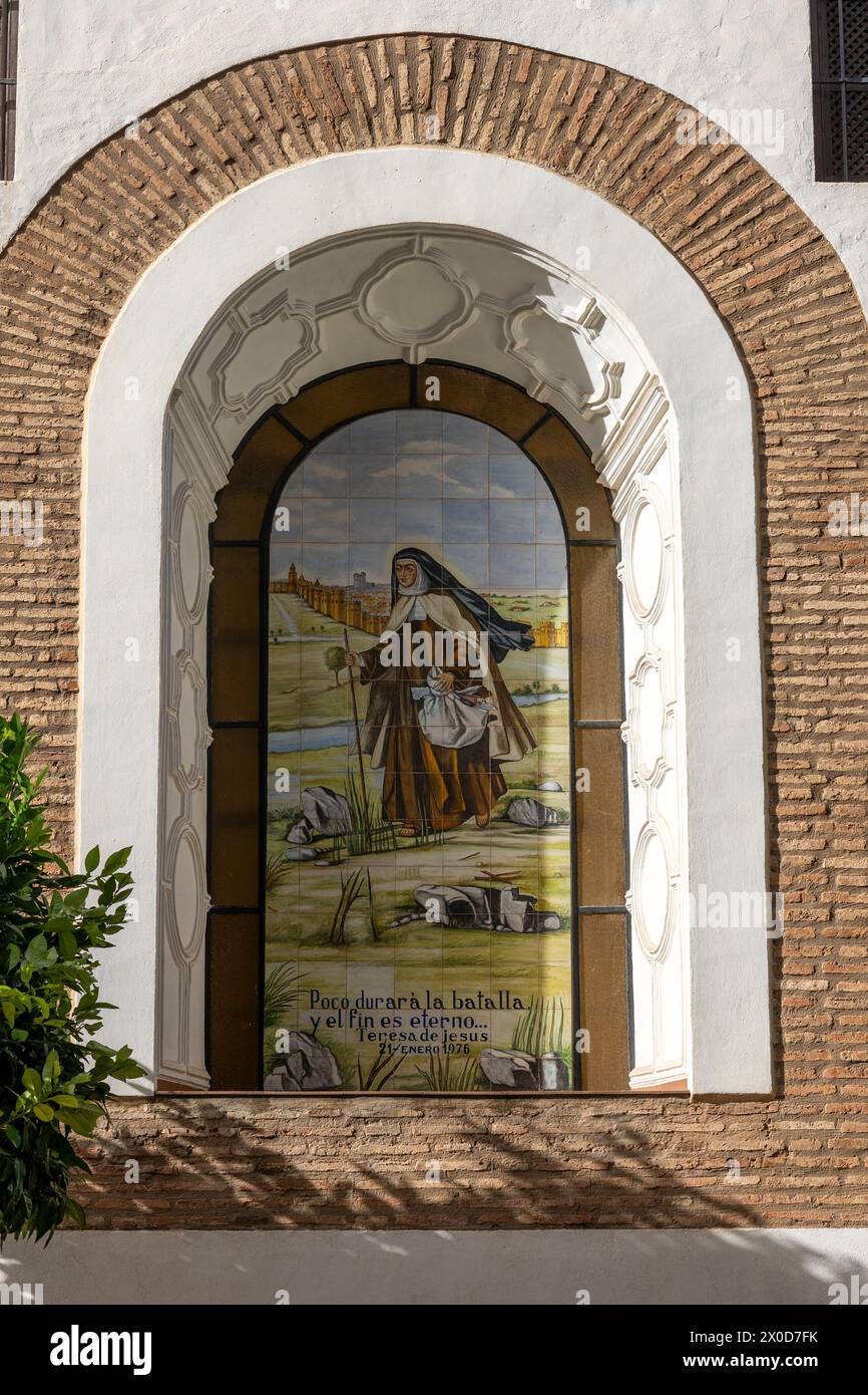 Art religieux typique des rues du village de Ronda., situé en Espagne. Banque D'Images