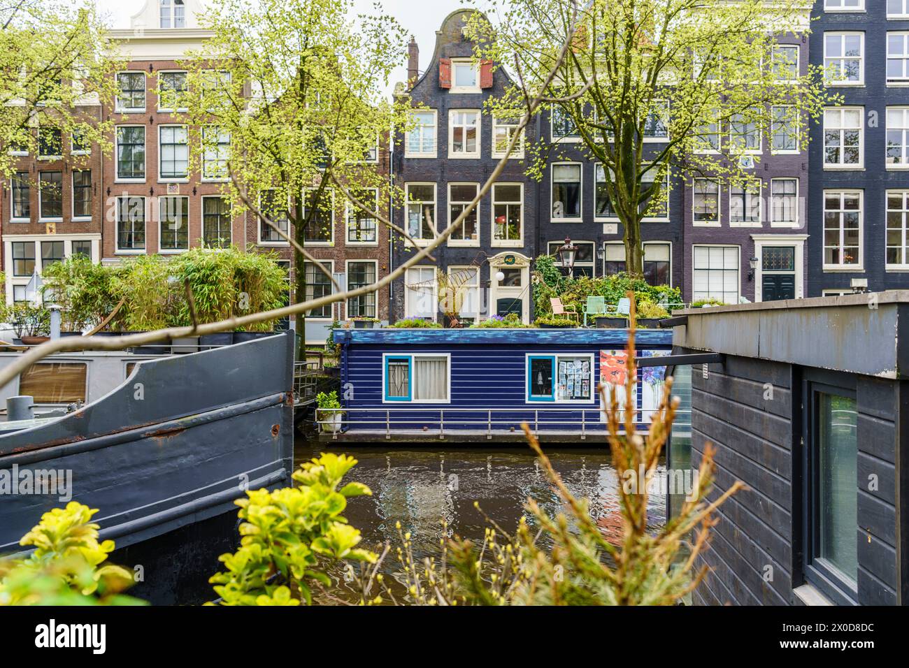 Canal Brouwersgracht dans le centre, Amsterdam, pays-Bas Banque D'Images