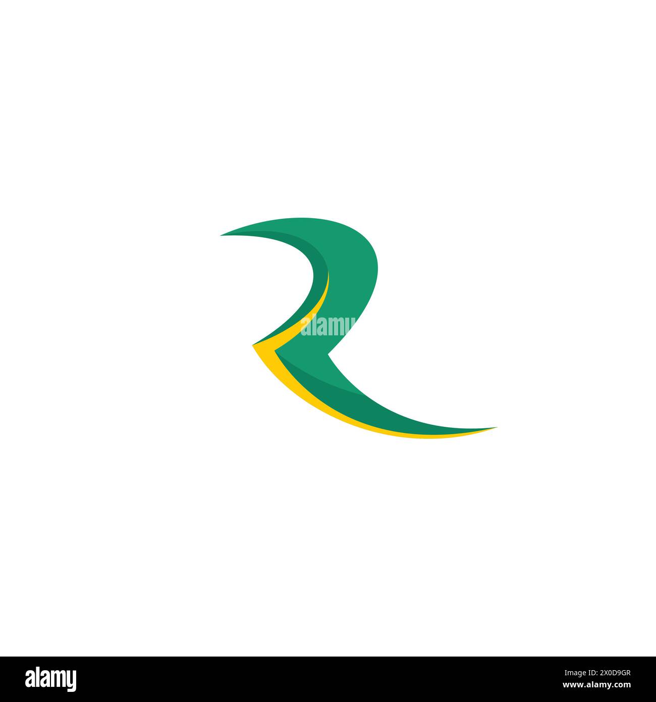 Logo R simple, icône lettre l, conception initiale du logo Illustration de Vecteur