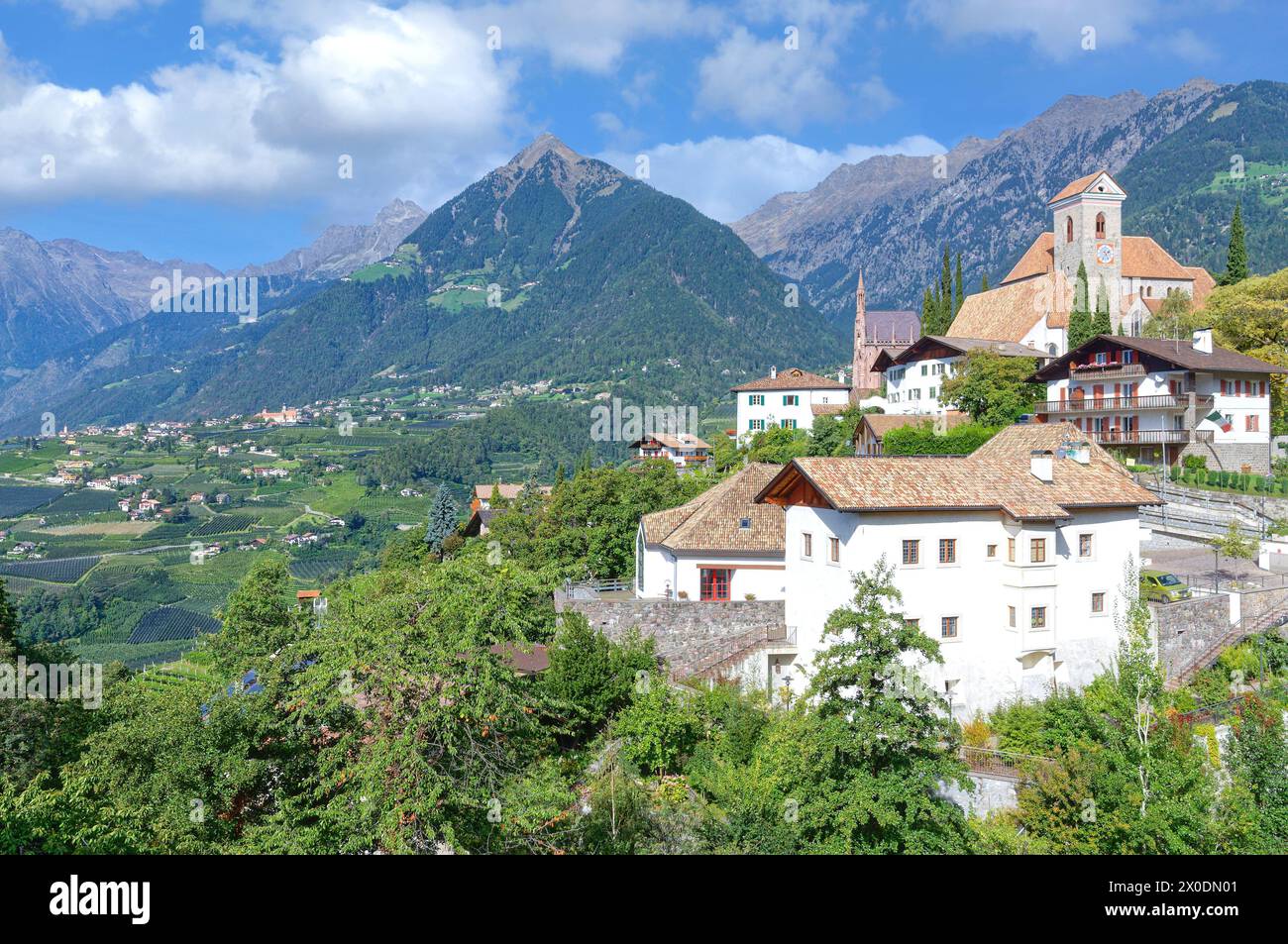 Schenna dans le Tyrol du Sud près de Merano, Trentin, Italie Banque D'Images