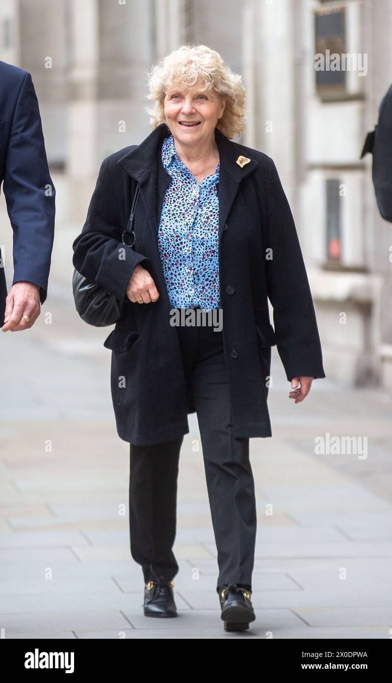 Londres, Angleterre, Royaume-Uni. 11 avril 2024. L'ancienne sous-maîtresse JO HAMILTON est vue arriver à Aldwych House pour le bureau de poste - Horizon IT Inquiry, (crédit image : © Tayfun Salci/ZUMA Press Wire) USAGE ÉDITORIAL SEULEMENT! Non destiné à UN USAGE commercial ! Banque D'Images