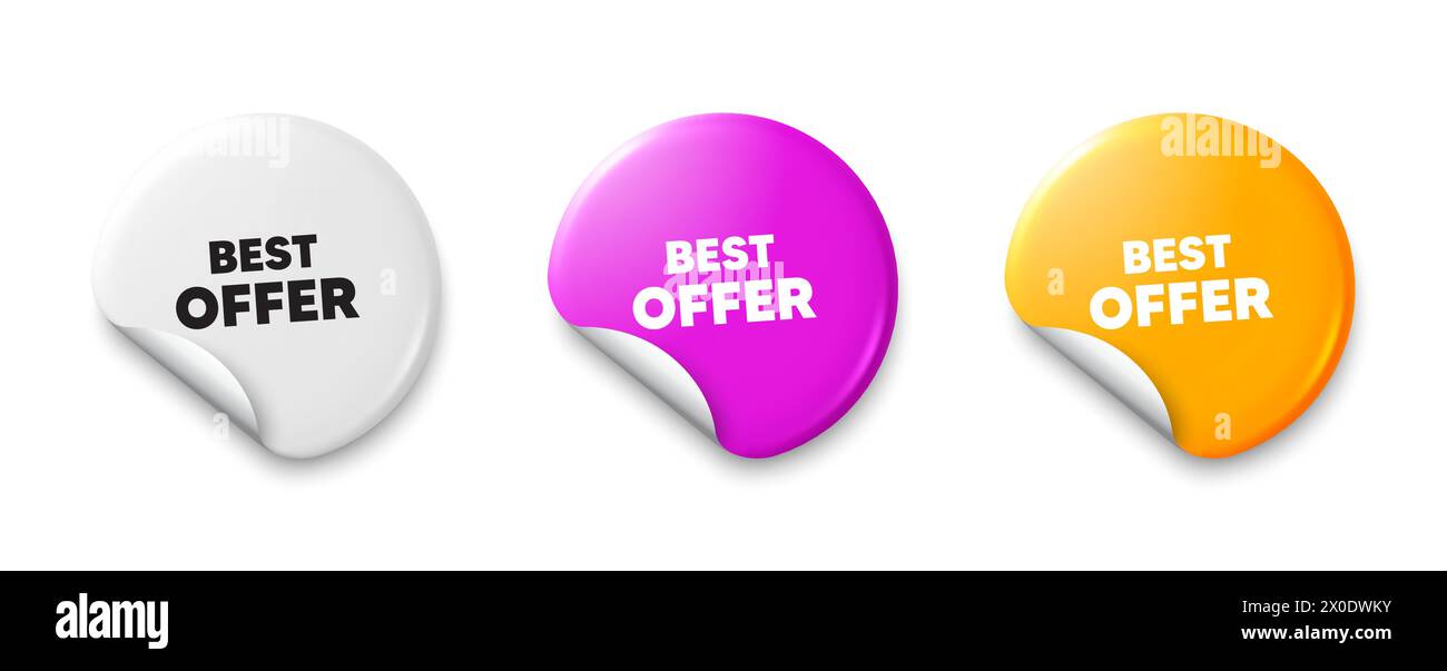 Étiquette de la meilleure offre. Affiche de prix spécial. Étiquettes de prix. Vecteur Illustration de Vecteur