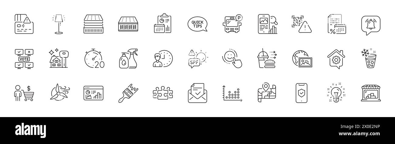 Recherche de téléphone, matelas Deluxe et icônes de ligne de protection du téléphone. Pour l'application Web, impression. Icônes de ligne. Vecteur Illustration de Vecteur