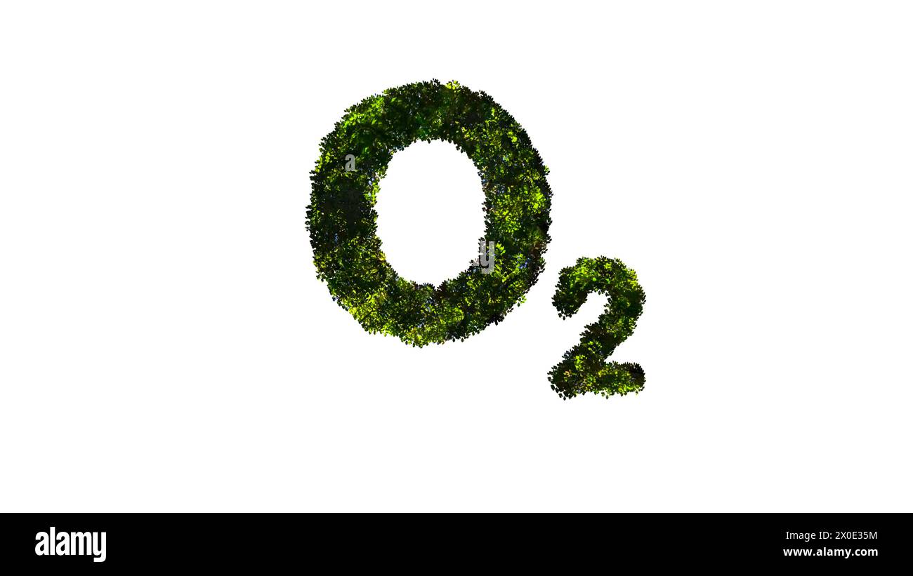 Icône O2 ou concept de symbole Banque D'Images