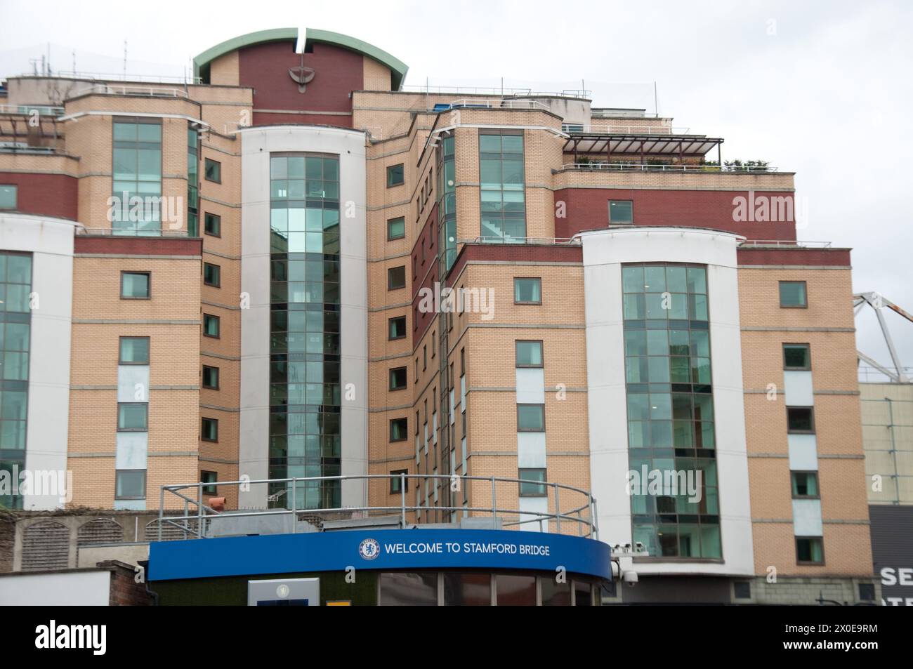 Entrée, stade du club de football de Chelsea, Stamford Bridge, Fulham Broadway, Chelsea, Royal Borough of Knightsbridge et Chelsea, Londres, Royaume-Uni Banque D'Images