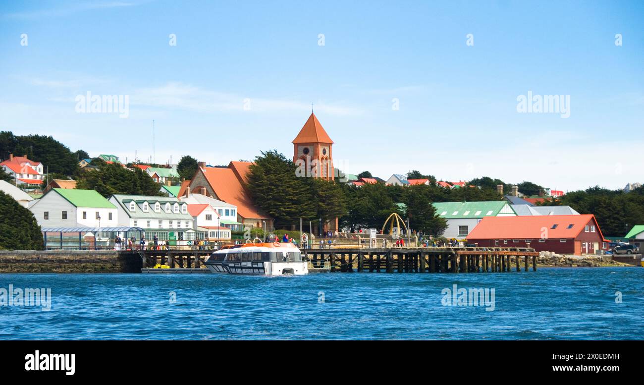 Stanley, (anciennement connu sous le nom de 'Port Stanley') sur l'île d'East Falkland, capitale des îles Falkland, un territoire britannique d'outre-mer Banque D'Images