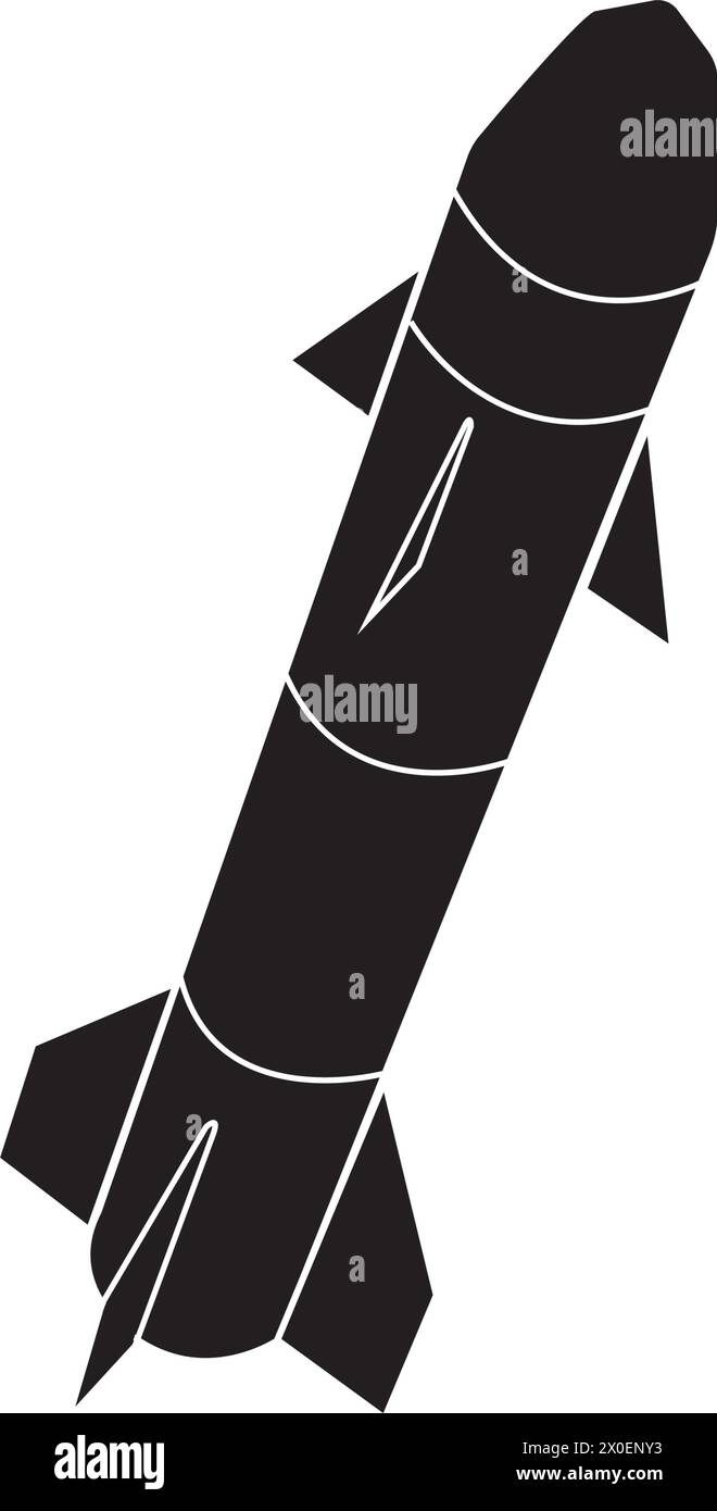 conception de symbole d'illustration vectorielle d'icône de missile Illustration de Vecteur
