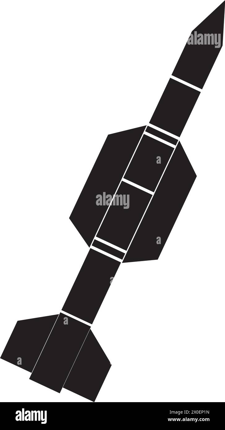 conception de symbole d'illustration vectorielle d'icône de missile Illustration de Vecteur