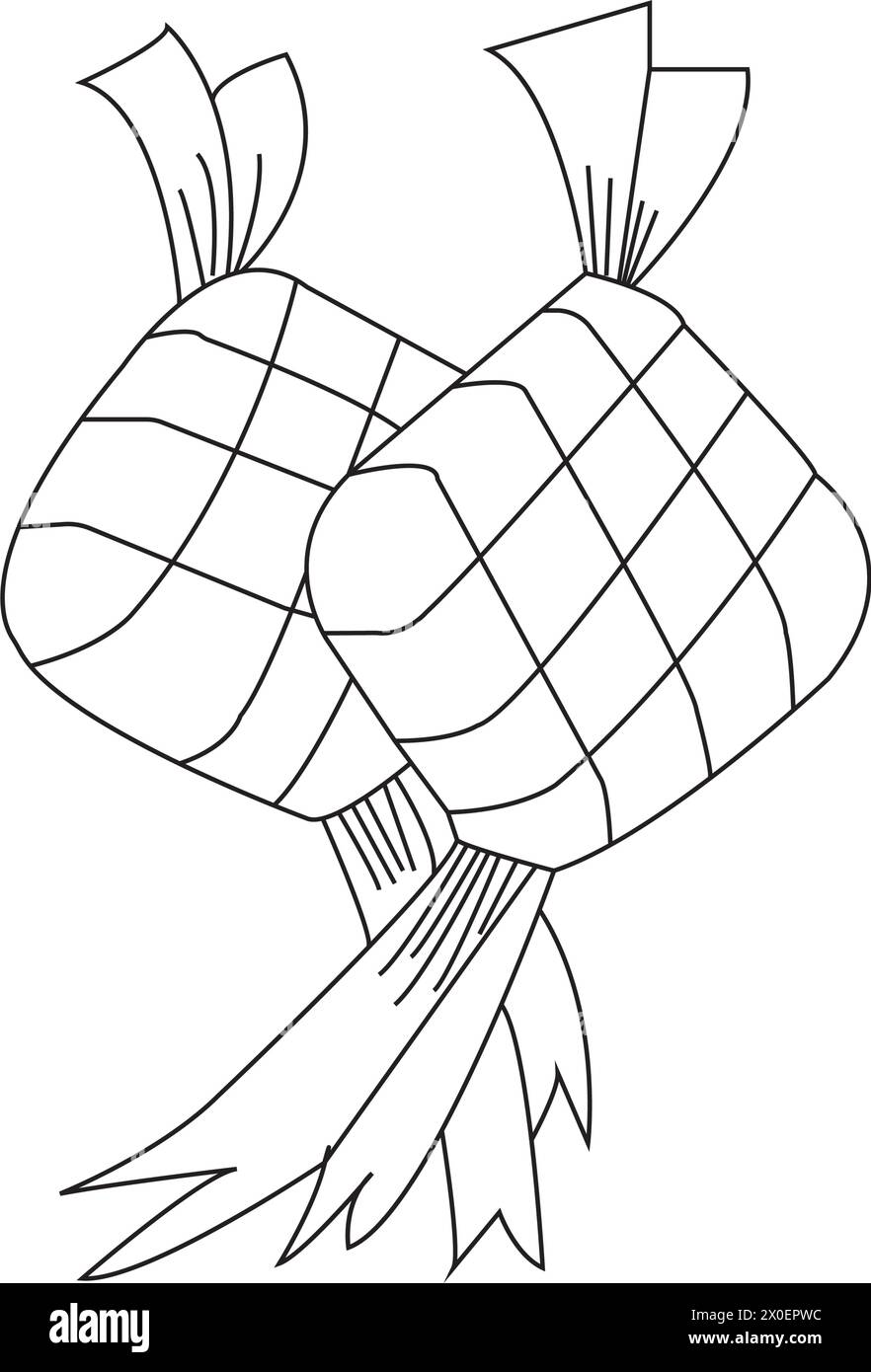 Illustration vectorielle Ketupat pour ramadan et eid moubarak. Modèle d'icône Ketupat Illustration de Vecteur