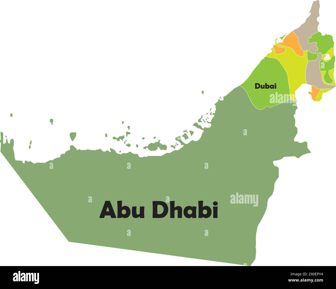 Modèle de conception vectorielle de carte des Émirats arabes Unis Illustration de Vecteur