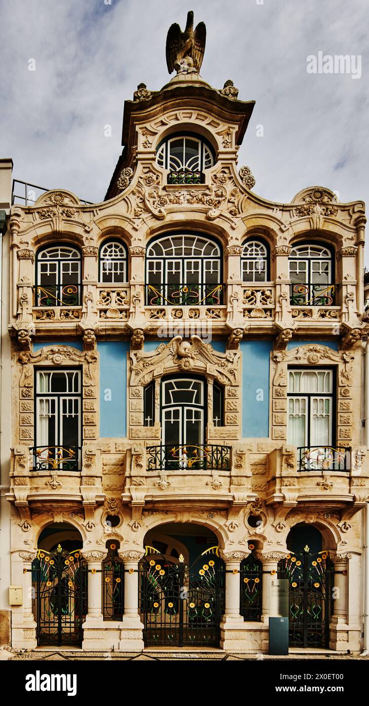 Architecture traditionnelle d'Aveiro, Portugal Banque D'Images