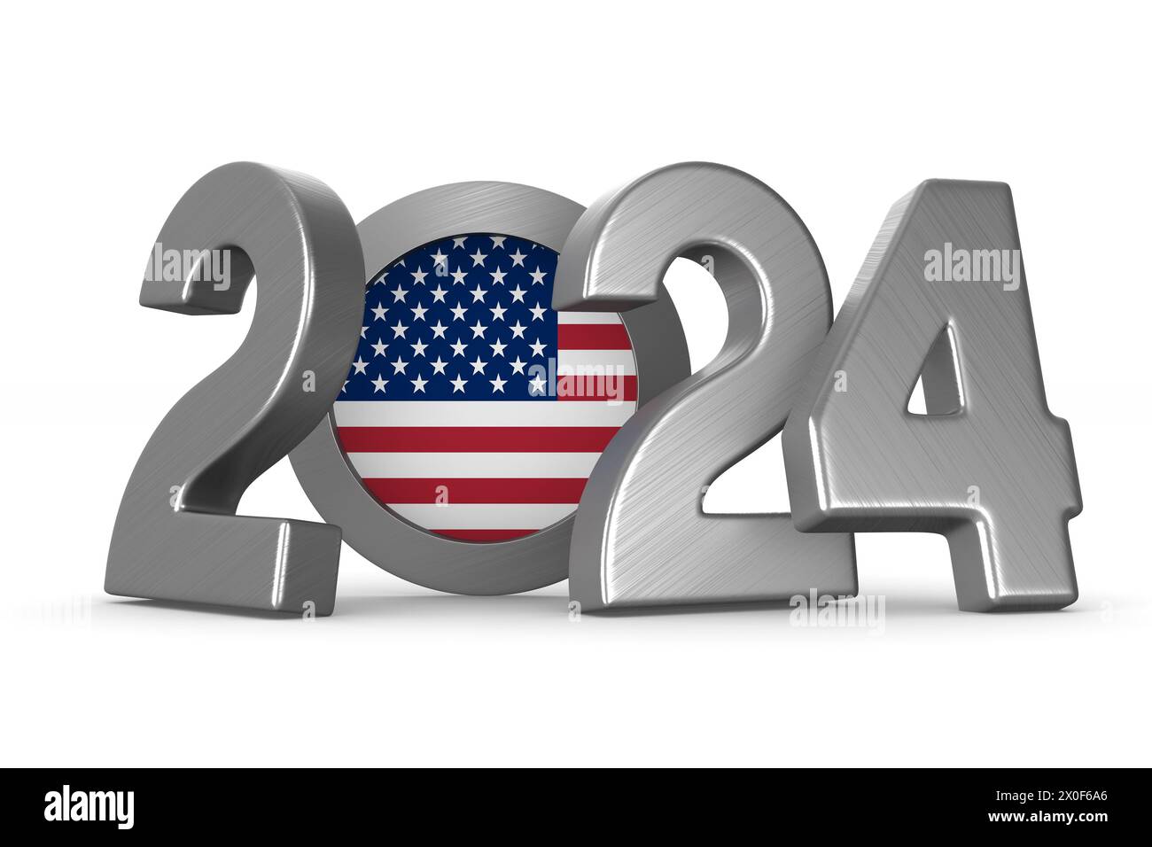Élections américaines de 2024. Illustration 3D isolée Banque D'Images
