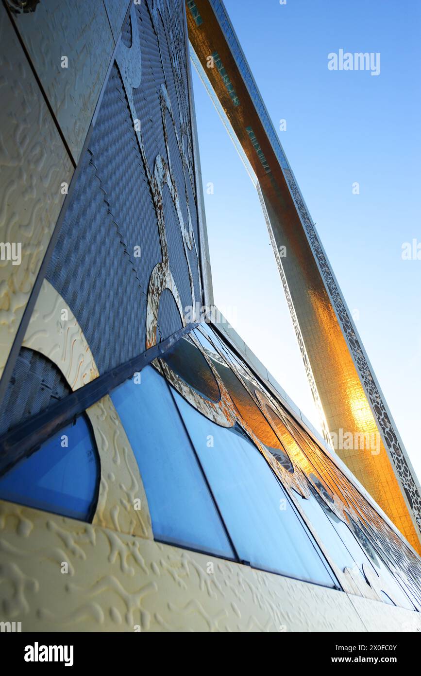 L'emblématique bâtiment Dubai Frame à Dubaï, Émirats arabes Unis. Banque D'Images