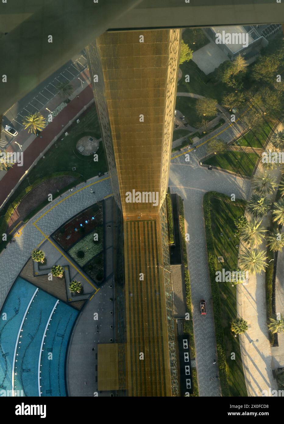 L'emblématique bâtiment Dubai Frame à Dubaï, Émirats arabes Unis. Banque D'Images