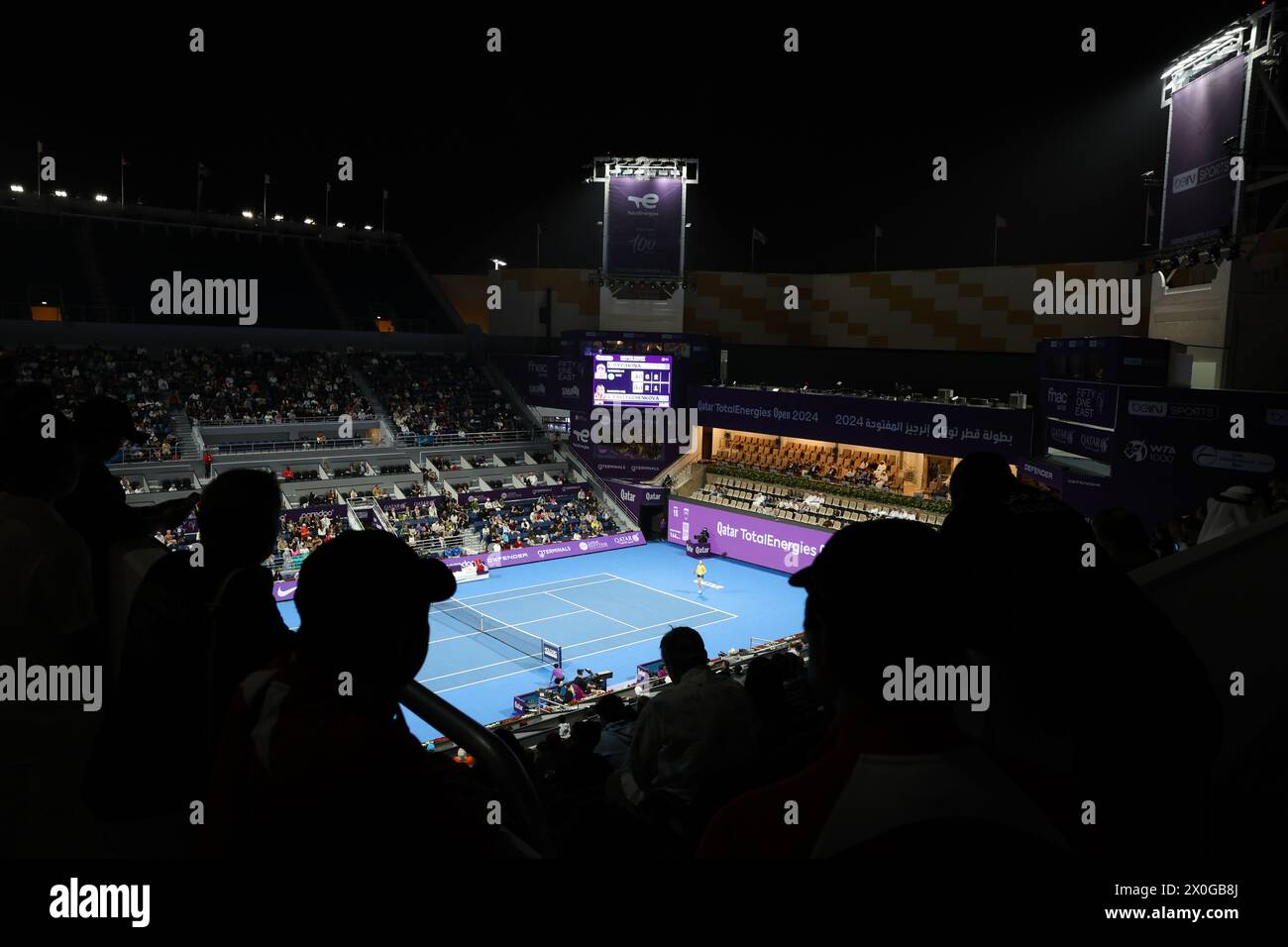 QATAR TOTALENERGIES S'OUVRE lors du match final entre Anastasia Pavlyuchenkova et Elena Rybakina le 16 février 2024 à Doha, Qatar. Banque D'Images