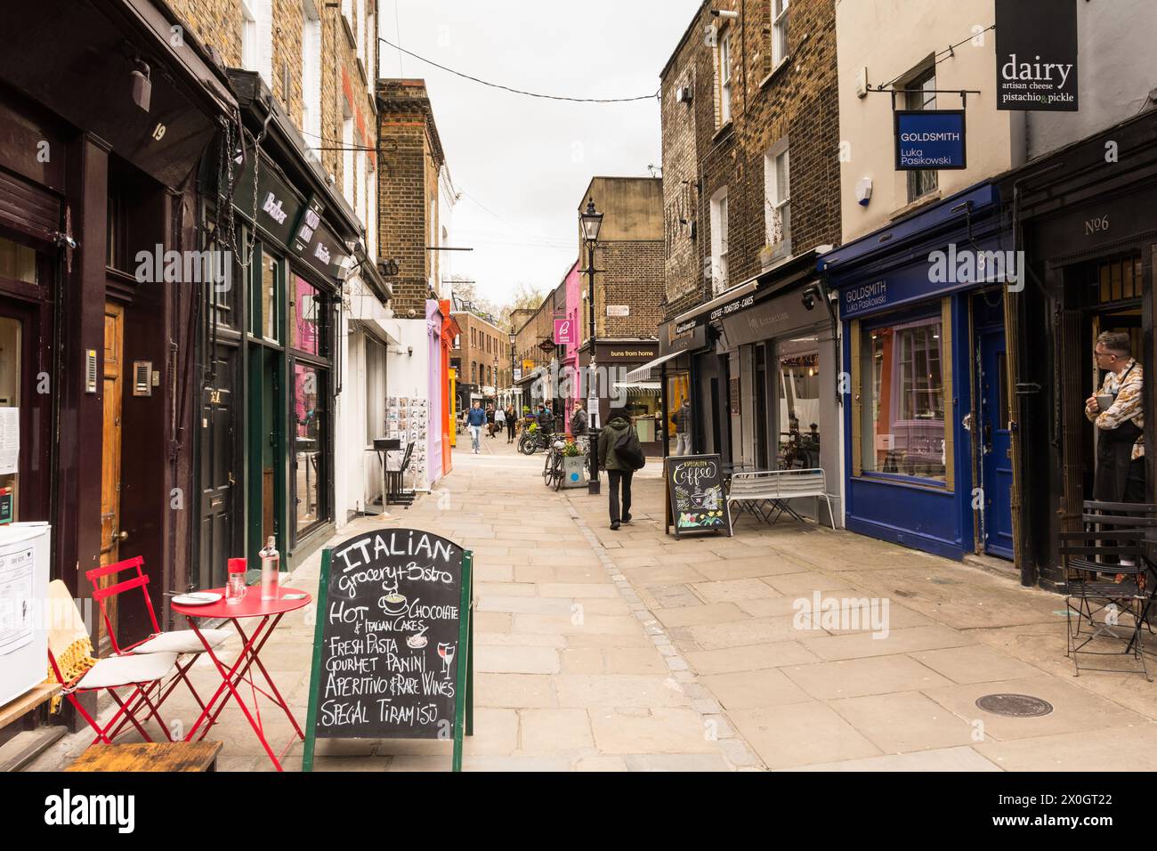 Boutiques pittoresques de Camden passage, Camden passage, Islington, Londres, N1, Angleterre, Royaume-Uni Banque D'Images