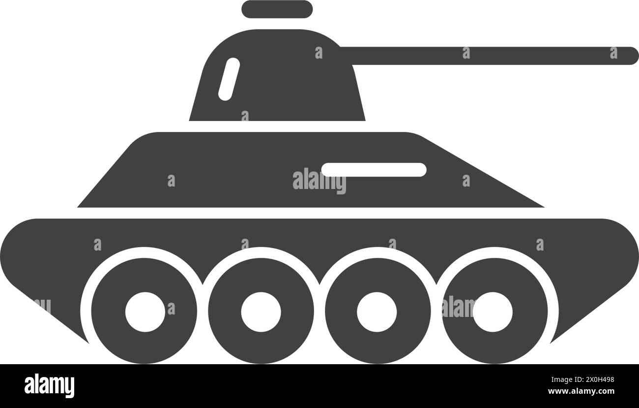 Icône de débardeur dans un style plat. Illustration vectorielle de véhicule Panzer sur fond isolé. Concept commercial de signe de transport. Illustration de Vecteur