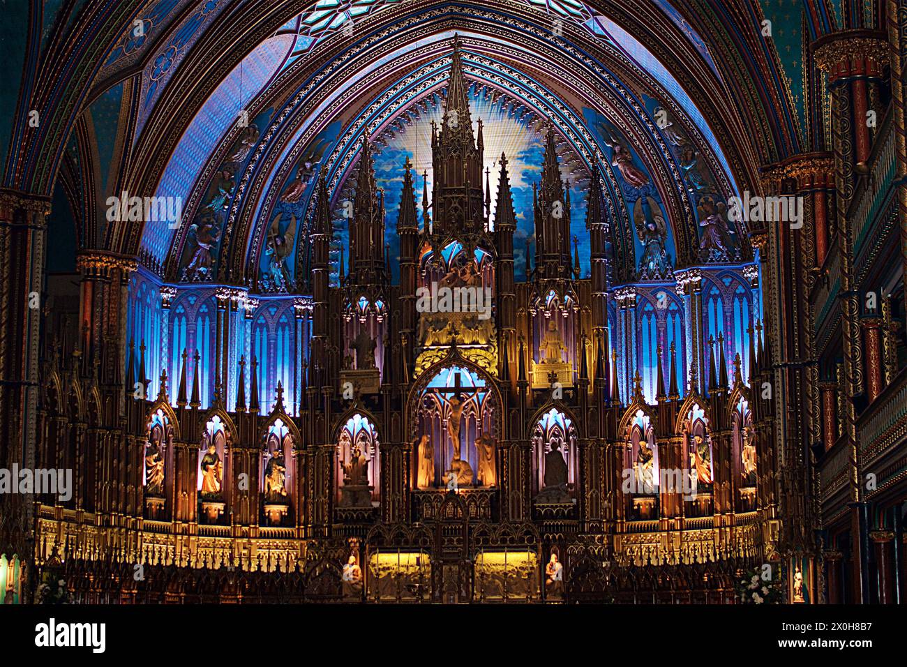 Basilique notre-Dame à Montréal Canada Banque D'Images