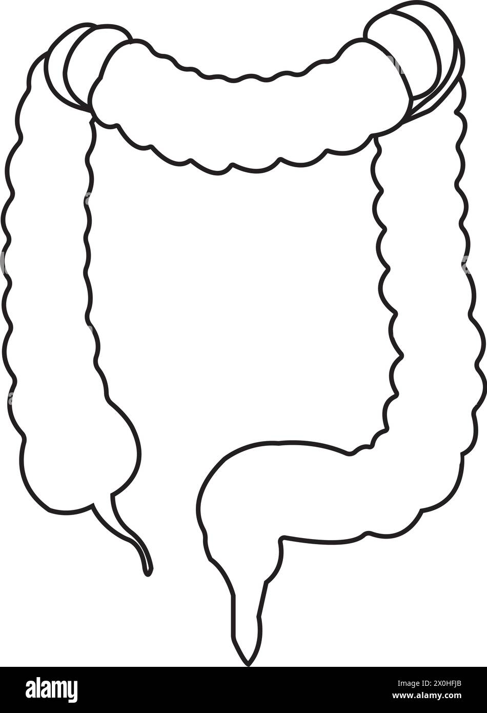 conception de symbole d'illustration vectorielle intestins Illustration de Vecteur
