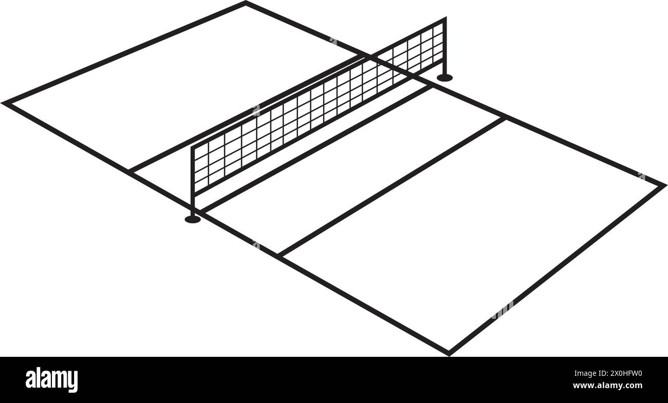 motif de symbole d'illustration vectoriel d'icône de terrain de volley-ball Illustration de Vecteur