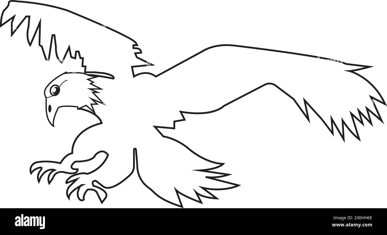 illustration vectorielle de conception d'icône d'aigle volant Illustration de Vecteur