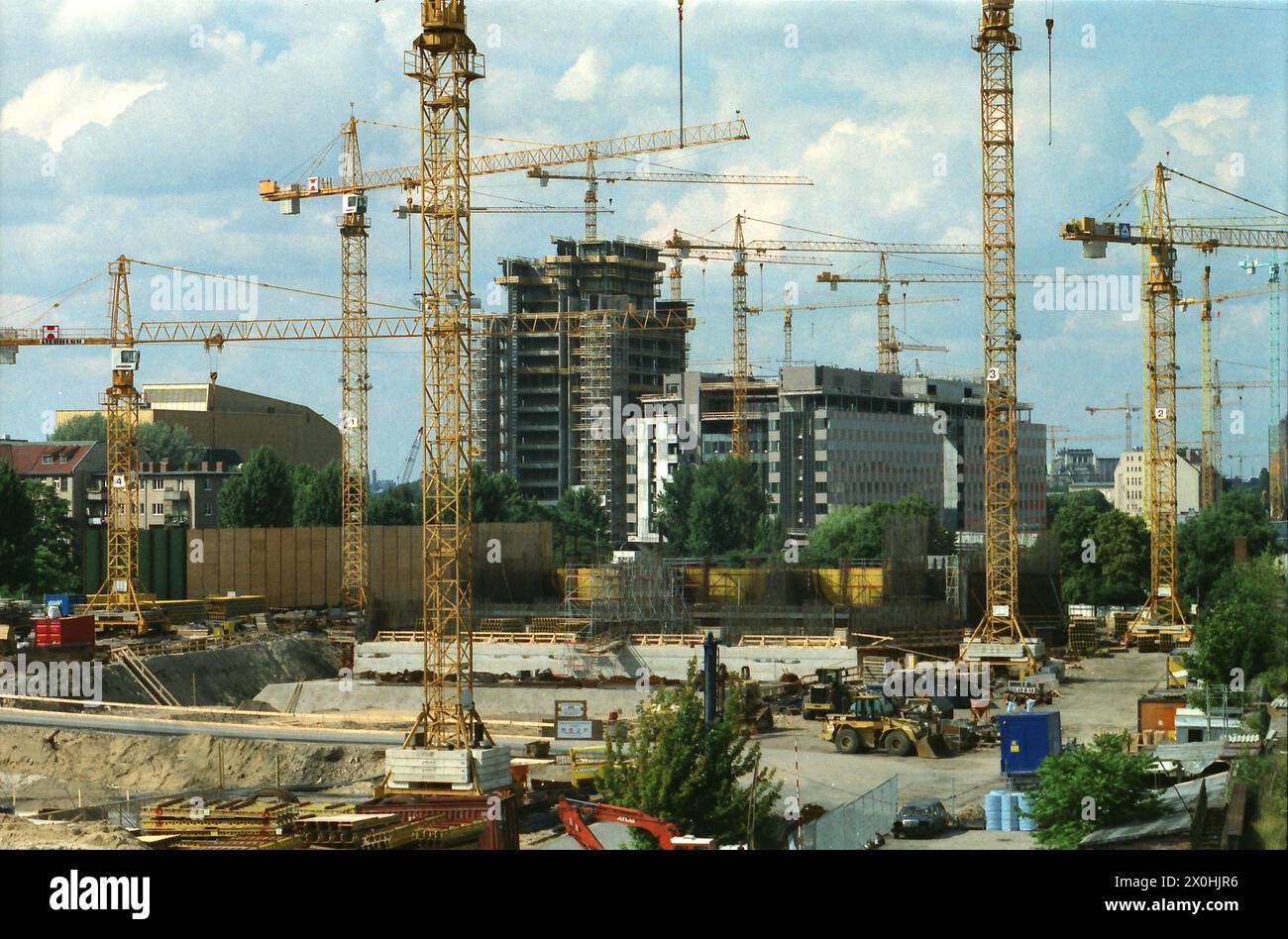 Une immense zone urbaine aplatie par la guerre et l'après-guerre, avec Potsdamer Platz et Leipziger Platz au milieu, va redevenir le centre de Berlin [traduction automatique] Banque D'Images