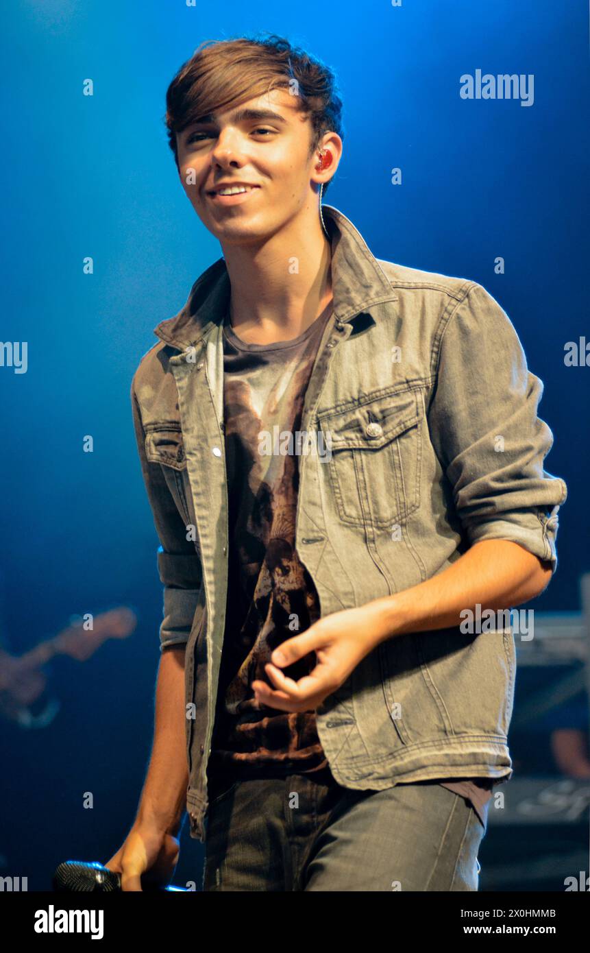 Nathan Sykes - The Wanted, V2011, Hylands Park, Chelmsford, Essex, Grande-Bretagne - 21 août 2011 Banque D'Images