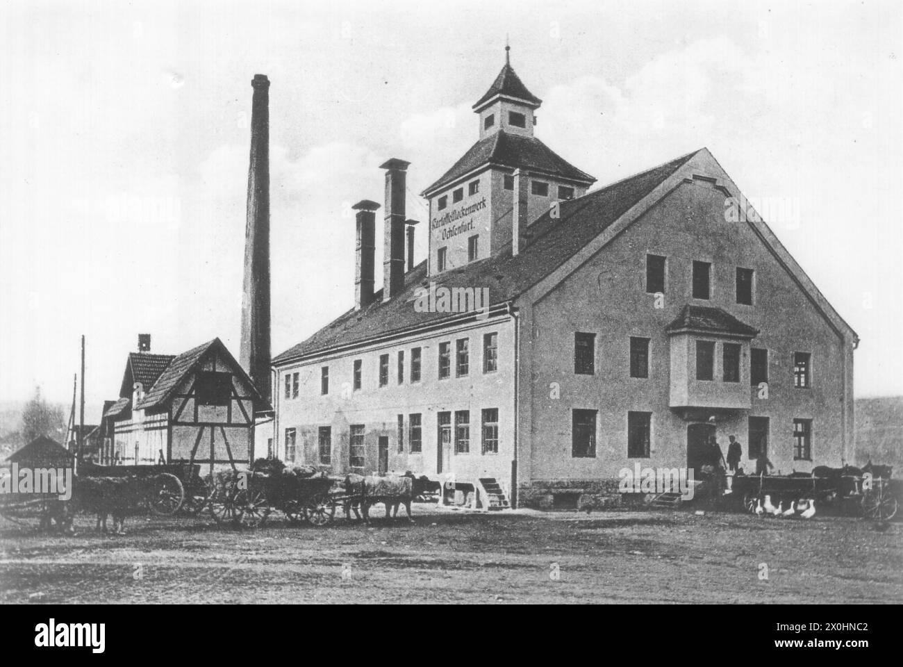 Ochsenfurt - usine de flocons de pommes de terre et moulin à farine de malt 1920 [traduction automatique] Banque D'Images