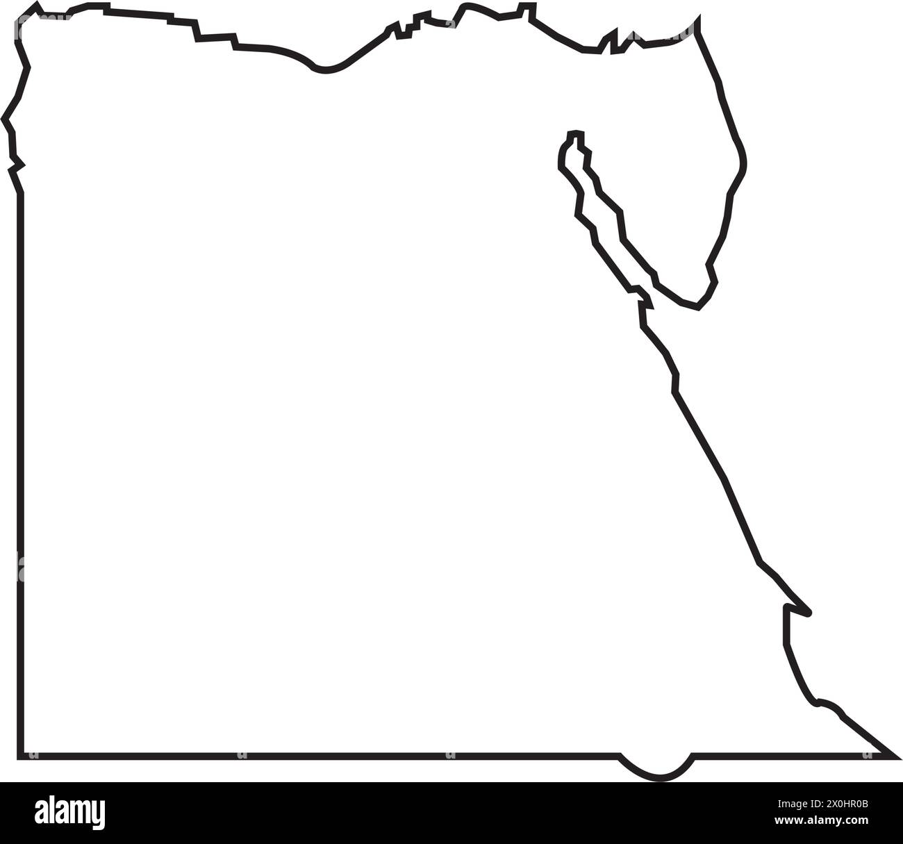 conception de symbole d'illustration vectorielle d'icône de carte d'égypte Illustration de Vecteur