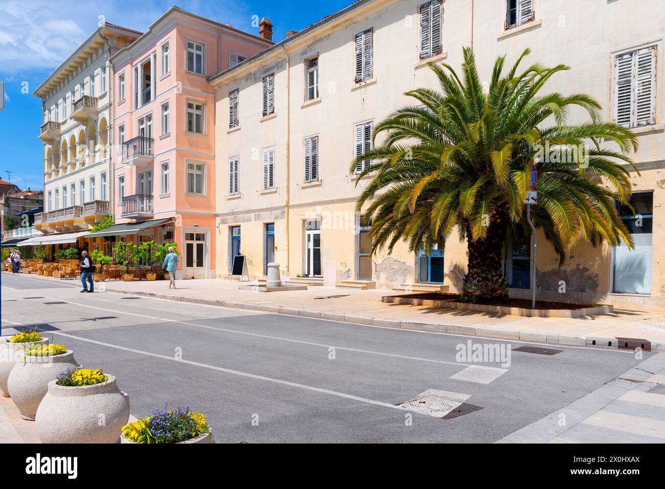 Paysage urbain de la ville côtière croate de Porec Banque D'Images