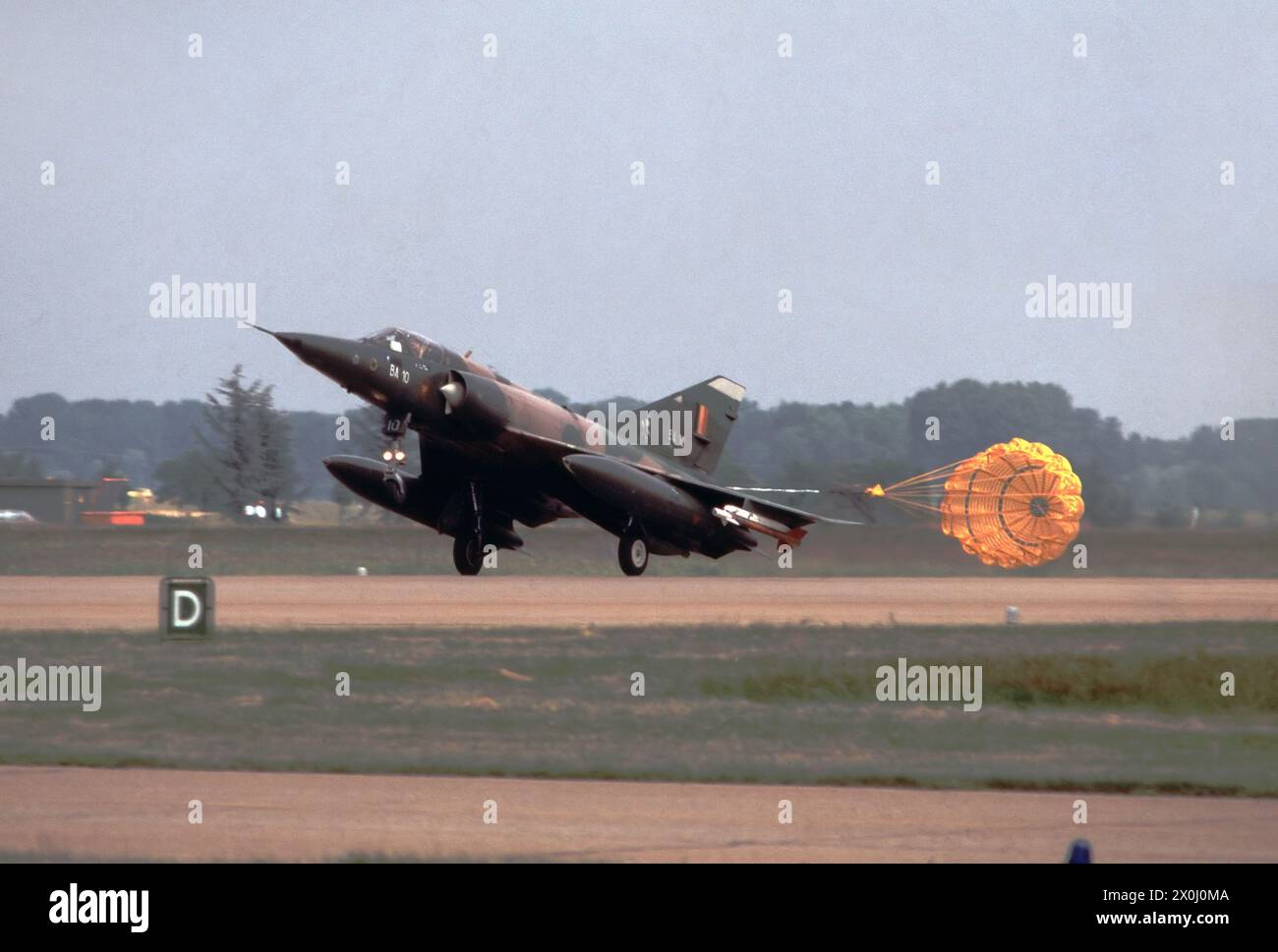 - Aereo da attacco supersonico Dassault Mirage 5 della Aviazione Militare Belga - Dassault Mirage 5 avion d'attaque supersonique de l'armée de l'air belge. Banque D'Images