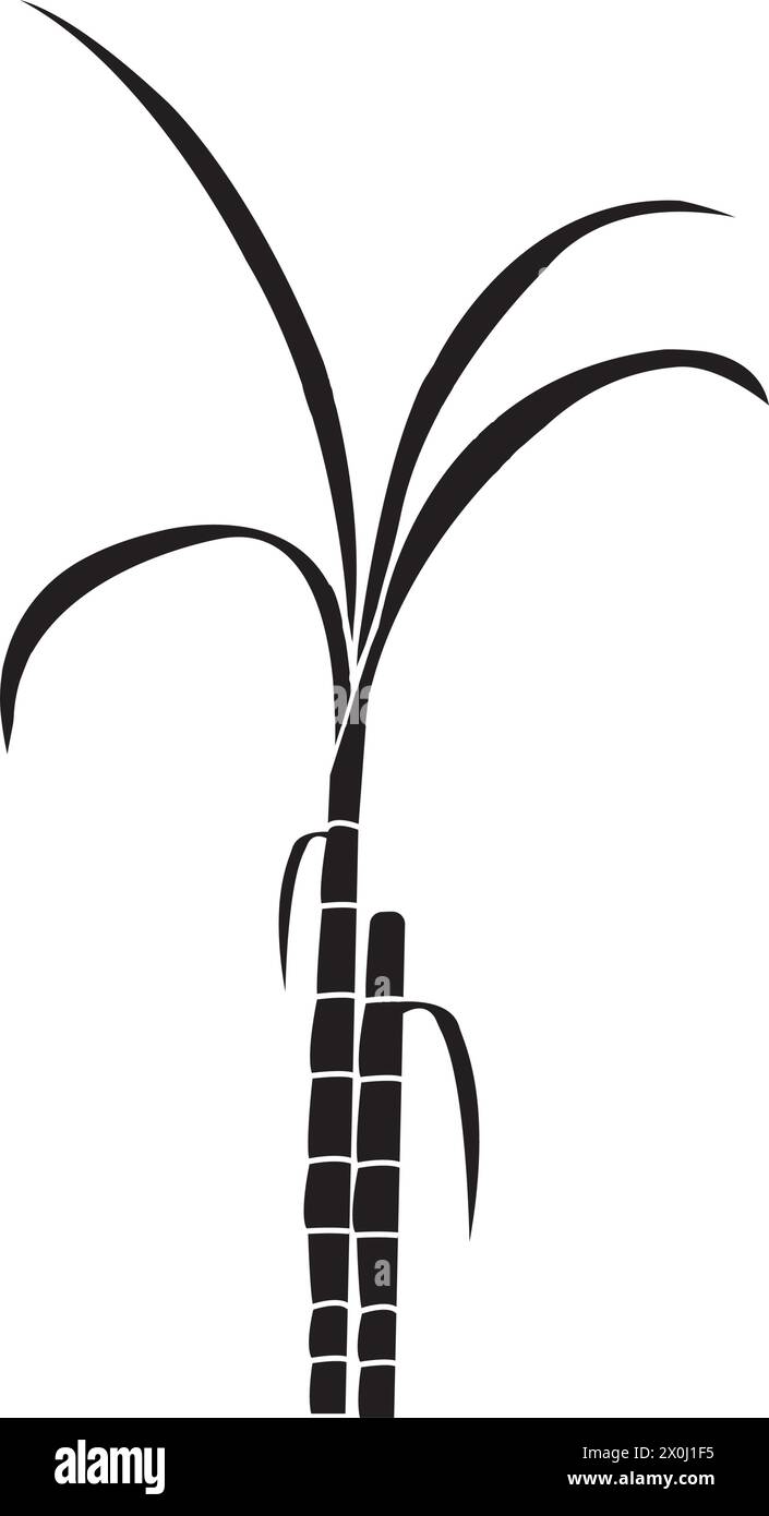 Canne à sucre icône Vector Illustration design modèle de logo Illustration de Vecteur