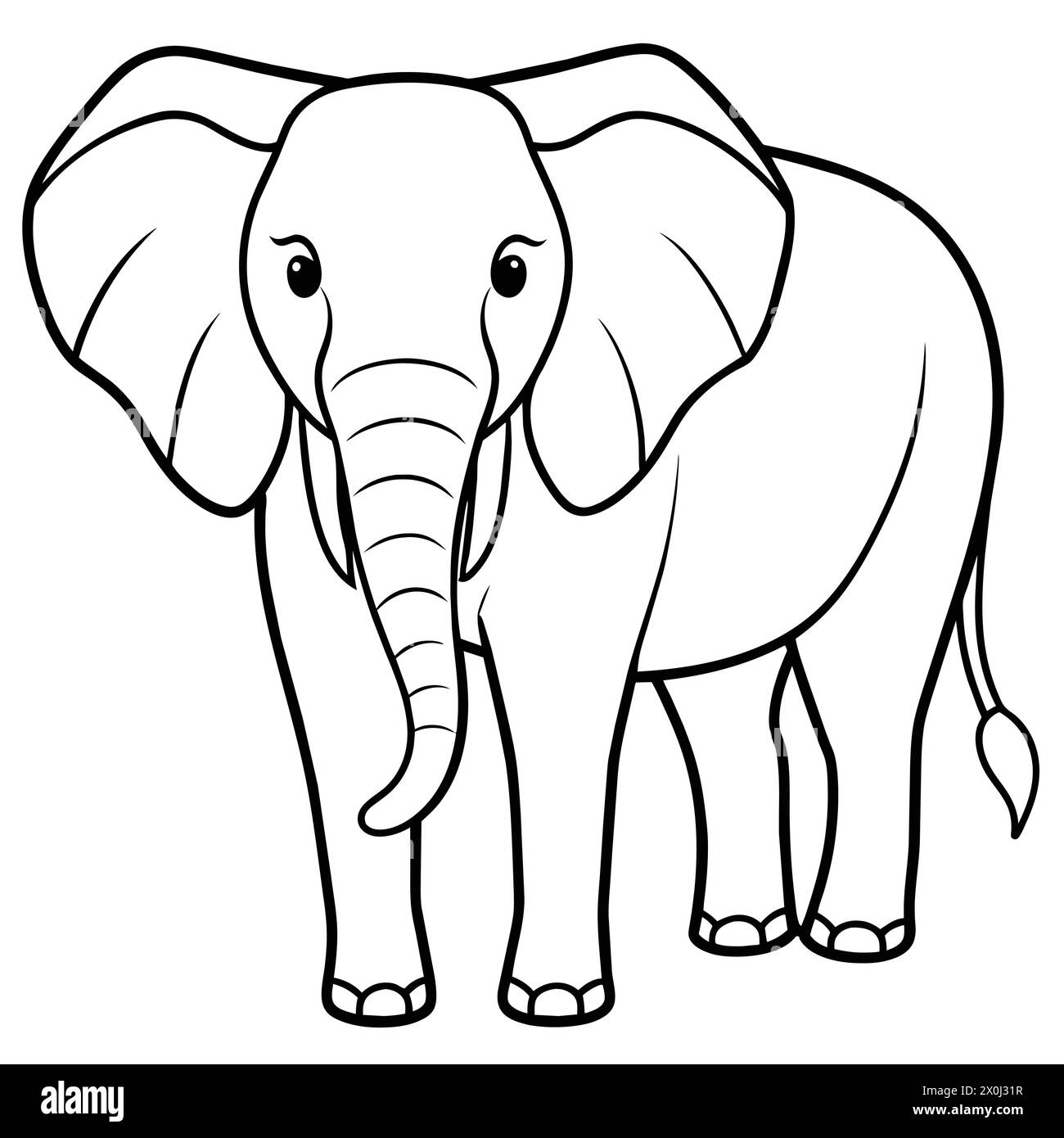 Illustrations éléphant - idéales pour les décors sur le thème Safari, les livres pour enfants et les marques écologiques Illustration de Vecteur