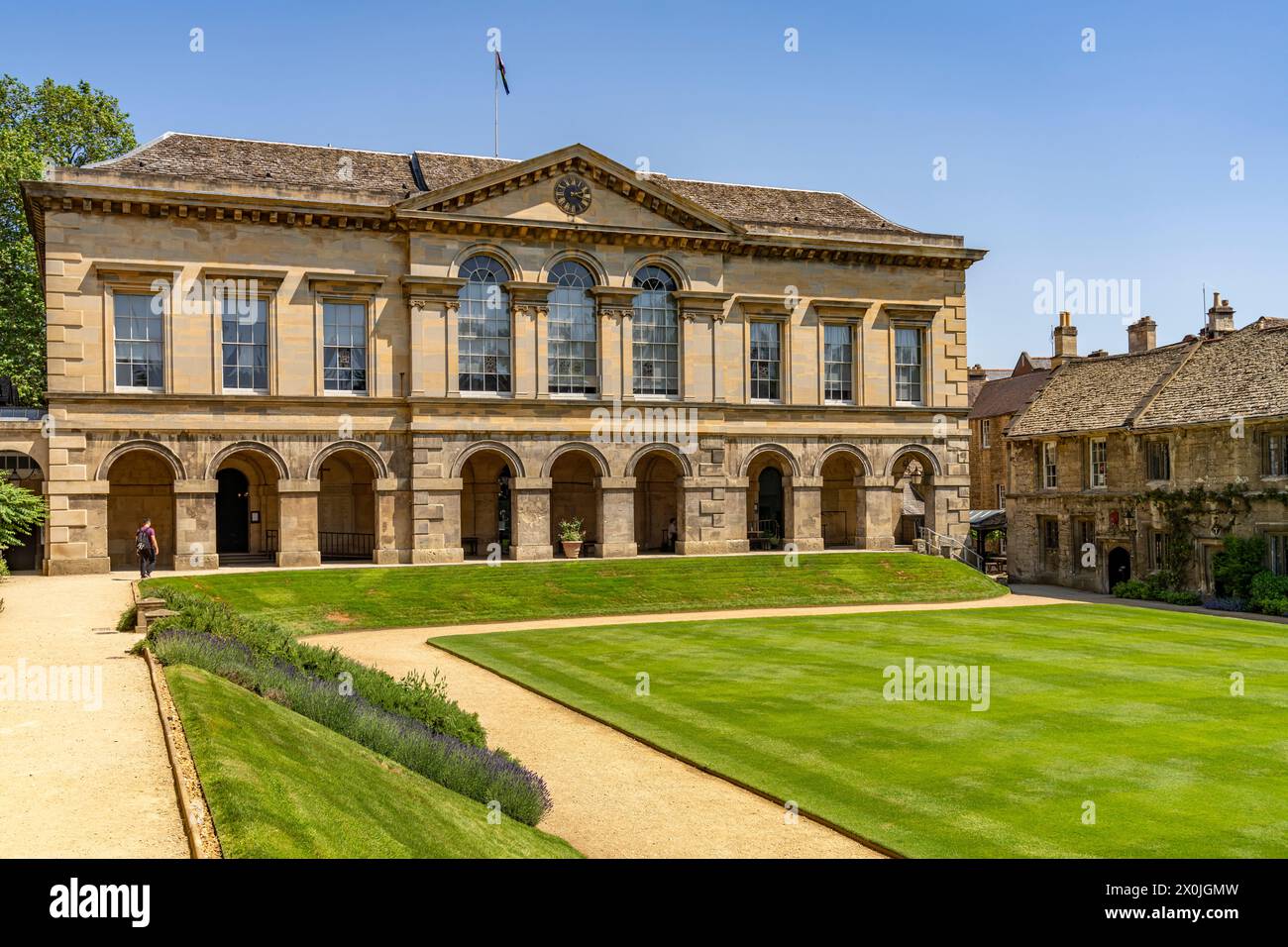 Worcester College de l'Université d'Oxford, Oxfordshire, Angleterre, Grande-Bretagne, Europe Banque D'Images
