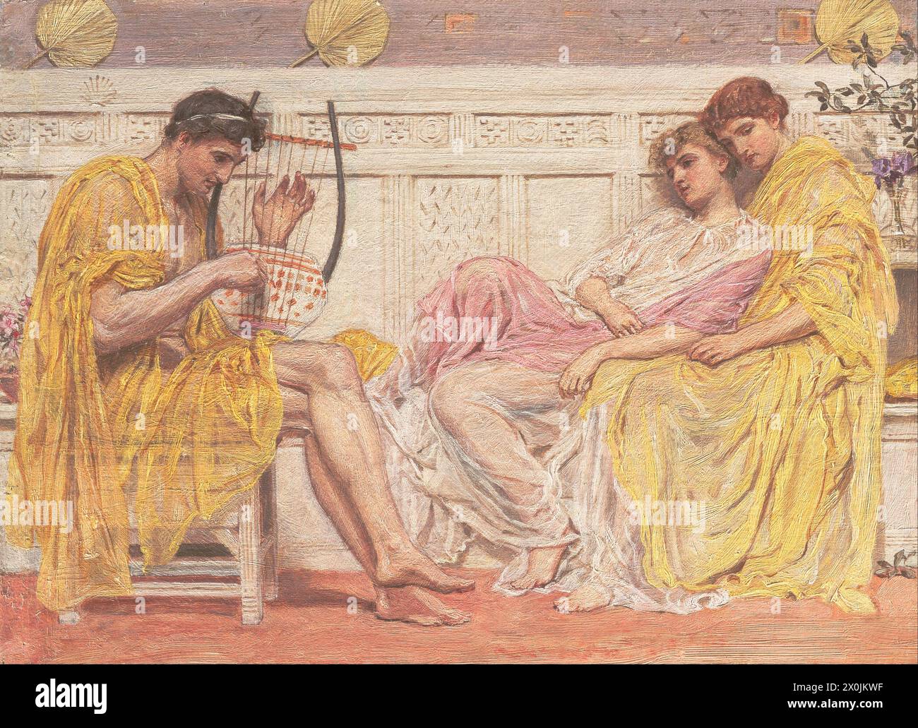 Un musicien, v. 1867 Albert Joseph Moore Banque D'Images