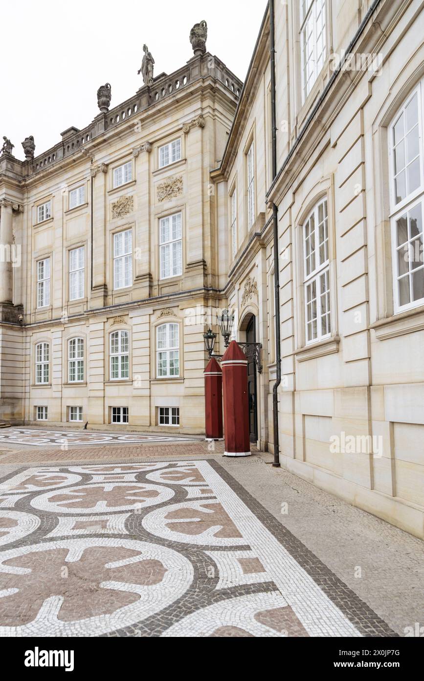 Promenade à travers Copenhague, Palais d'Amalienborg Banque D'Images
