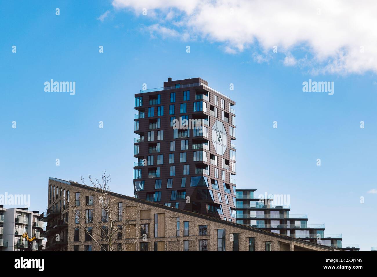 Aarhus, Danemark, nouveau quartier portuaire à l'architecture moderne Banque D'Images