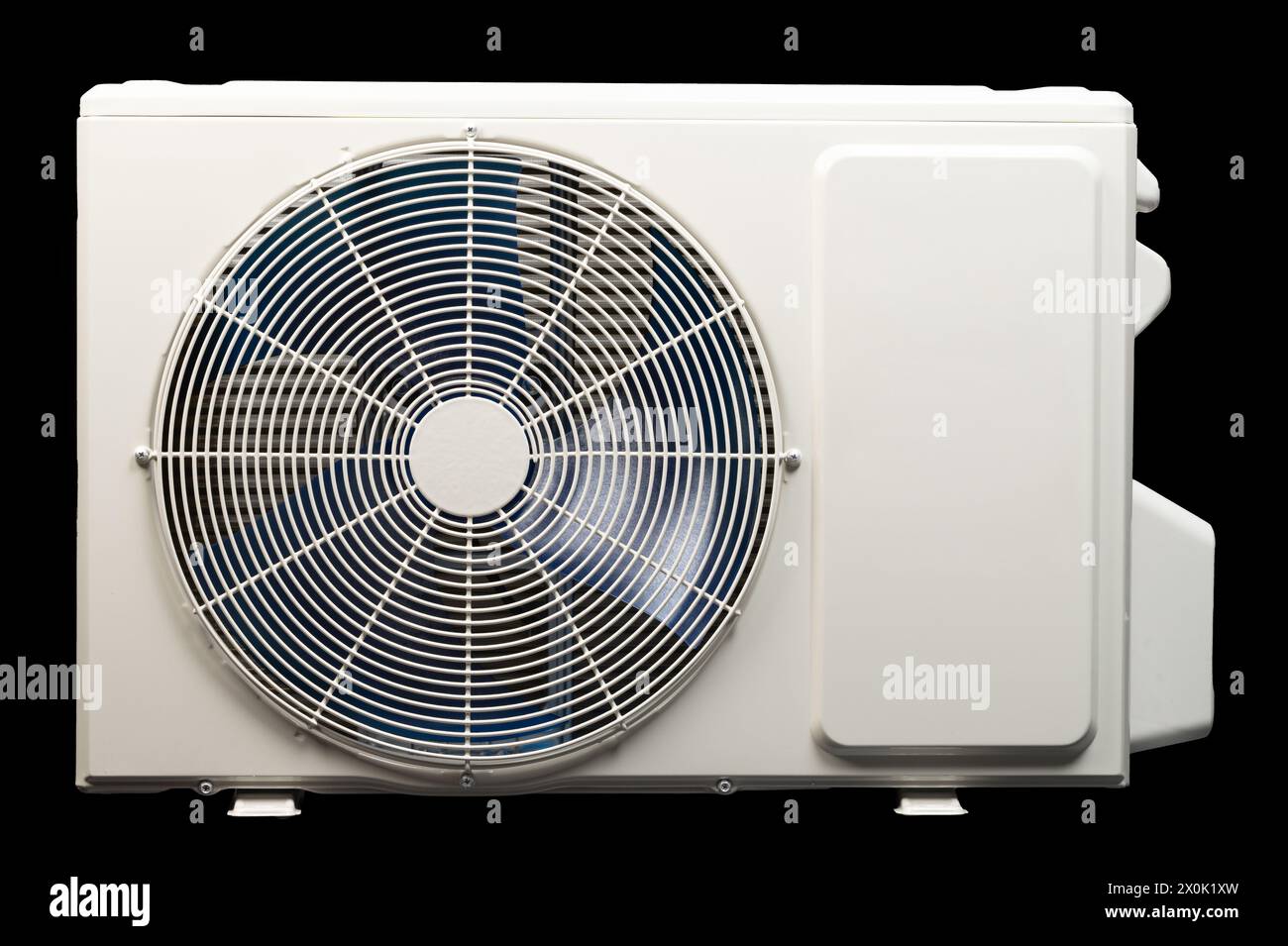 Vue avant du compresseur extérieur du climatiseur Banque D'Images