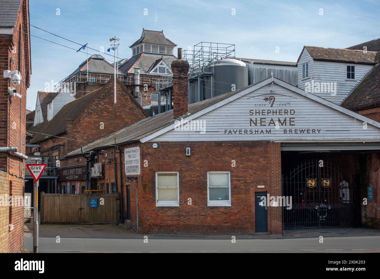 Shepherd Neame, brasserie Faversham, bière, Lager, Faversham, Kent, Angleterre Banque D'Images
