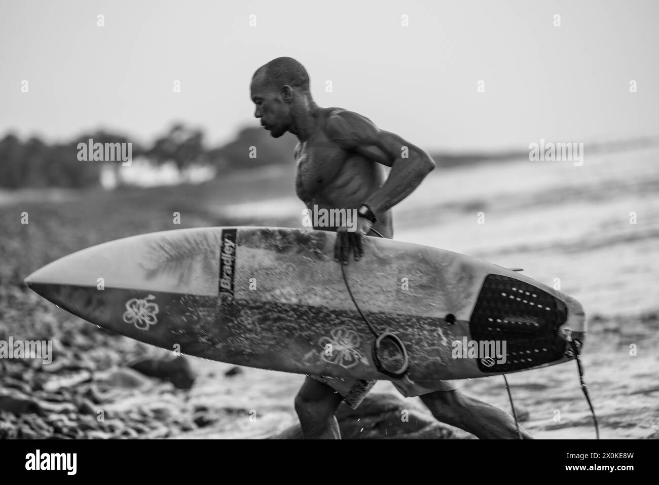 Temps-dehors en famille en Afrique de l'Ouest, Santiago, Tarrafal Banque D'Images