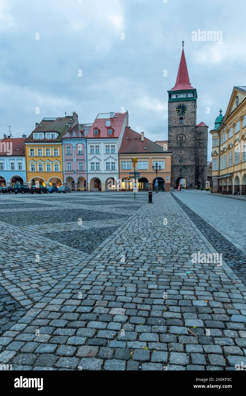 JiÄ'n est une petite ville de la région de Hradec Kralove en République tchèque. Banque D'Images