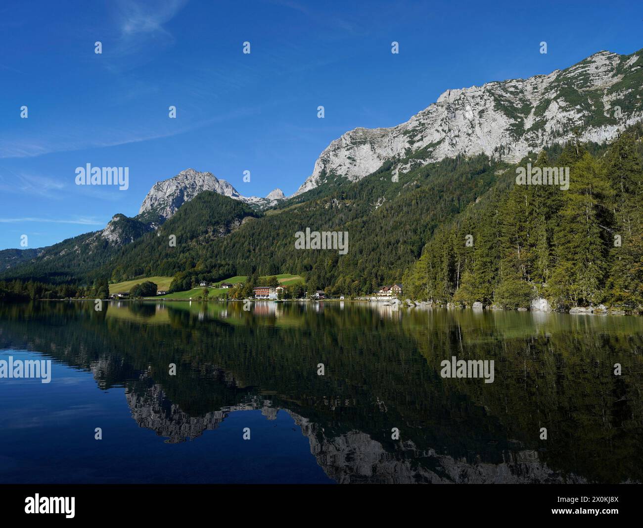 Allemagne, Bavière, haute-Bavière, Ramsau, Berchtesgadener Land, Hintersee, Reiteralpe Banque D'Images