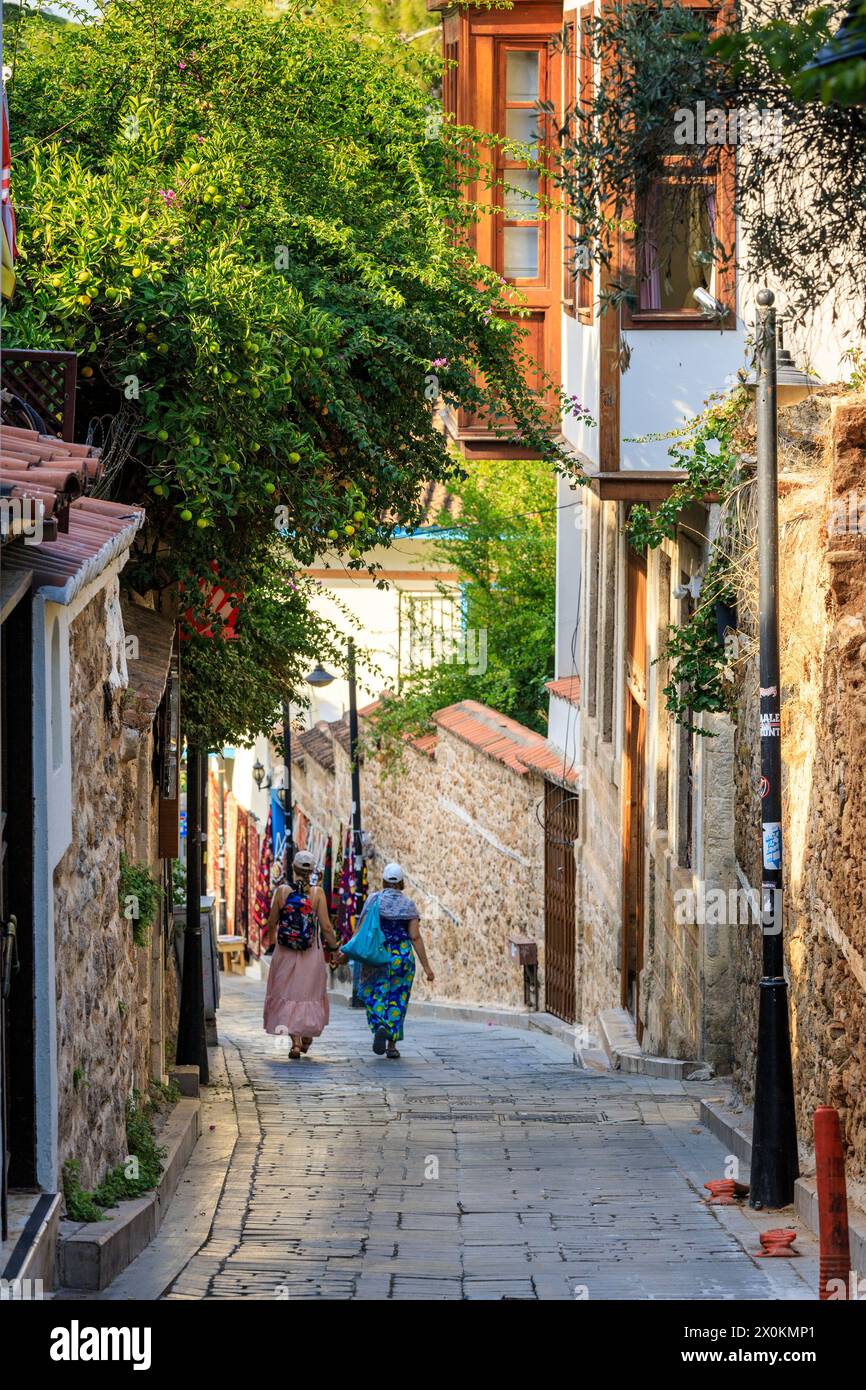 Quartier historique à Antalya, Turquie. Banque D'Images