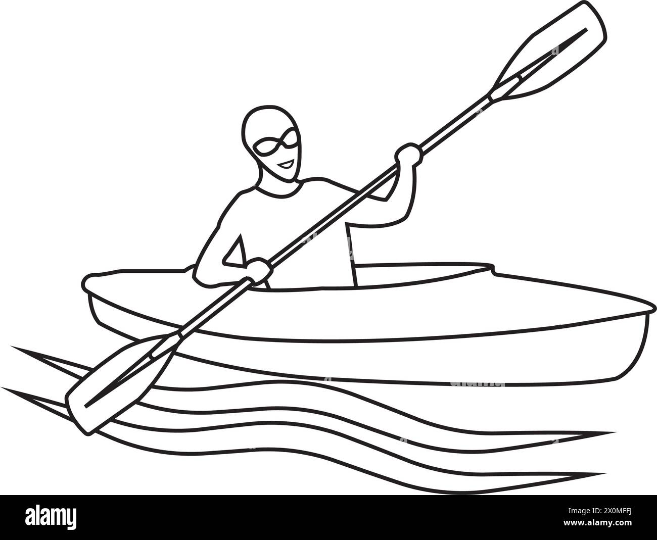 conception de symbole d'illustration vectorielle de kayak Illustration de Vecteur