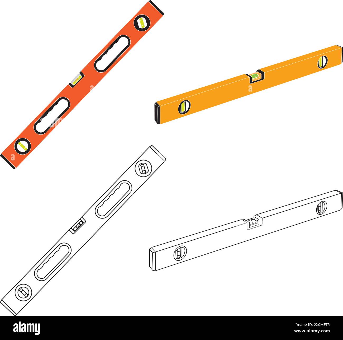 Conception de symbole d'illustration vectorielle d'icône de règle de niveau de construction Illustration de Vecteur