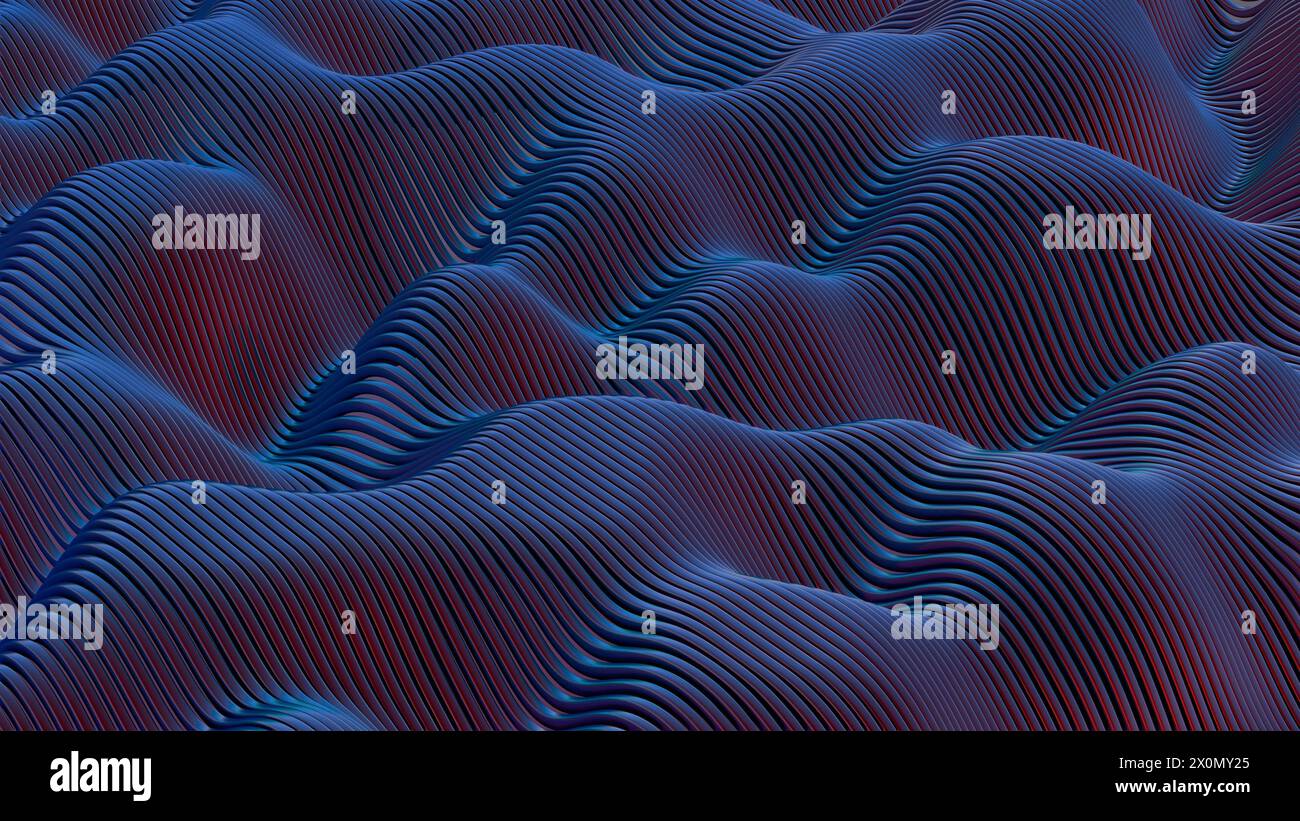 Vagues d'améthyste : une mer majestueuse d'élégance rayée Banque D'Images
