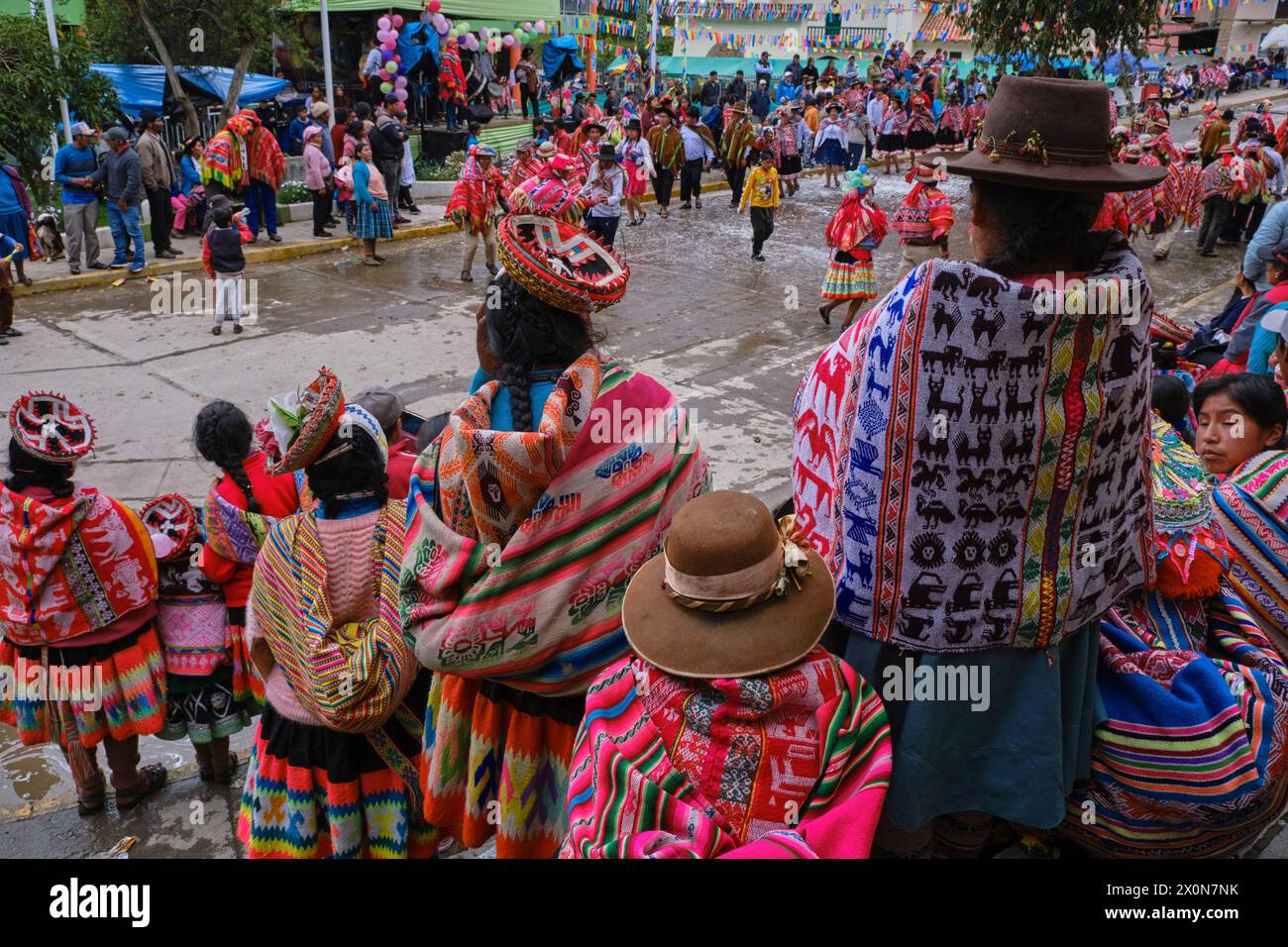 Pérou, province de Cuzco, ville de Lares, carnaval Banque D'Images